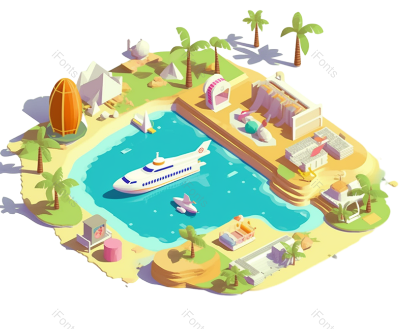 夏天图片,蓝色元素,海洋PNG,度假免抠素材